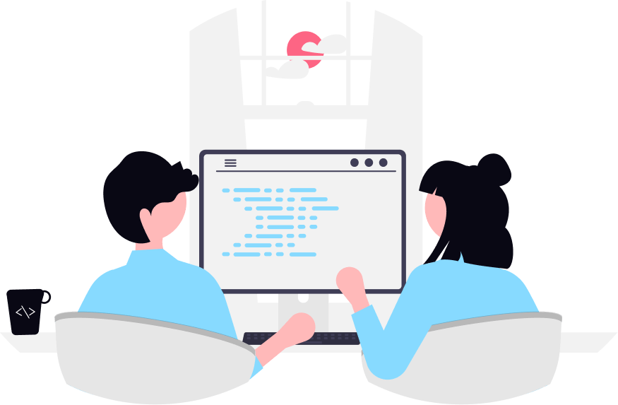 Web制作をしているイメージ